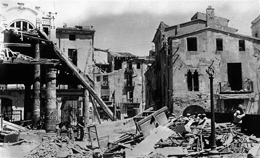 Spain Civil War Bomb Damage